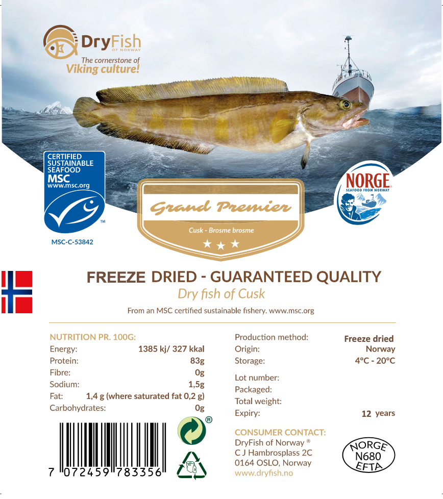 Freez dried Tusk portions - 2 KG - COMING SOON